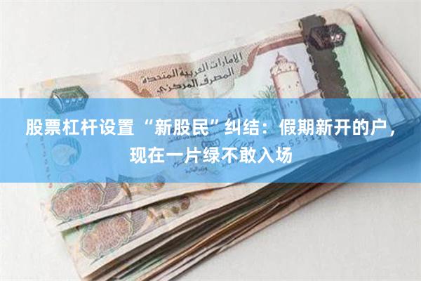 股票杠杆设置 “新股民”纠结：假期新开的户，现在一片绿不敢入场