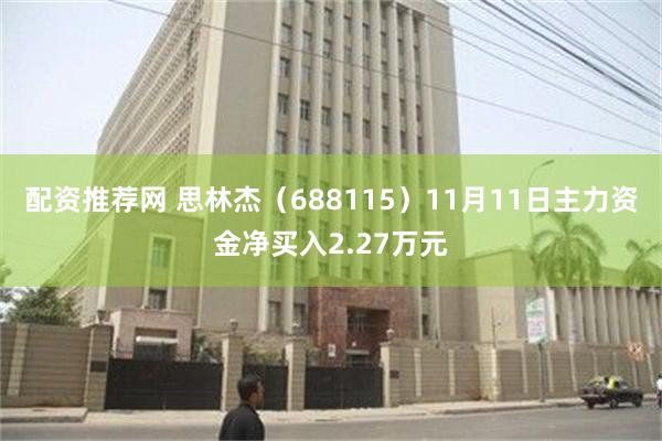 配资推荐网 思林杰（688115）11月11日主力资金净买入2.27万元