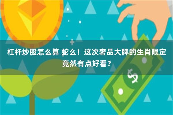 杠杆炒股怎么算 蛇么！这次奢品大牌的生肖限定竟然有点好看？