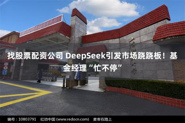 找股票配资公司 DeepSeek引发市场跷跷板！基金经理“忙不停”